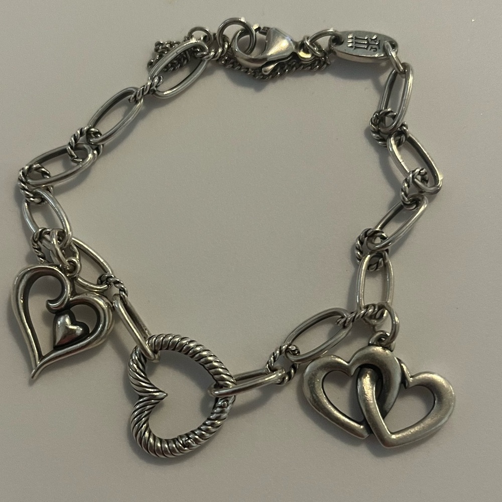 James Avery Silver Heart Link Bracelet